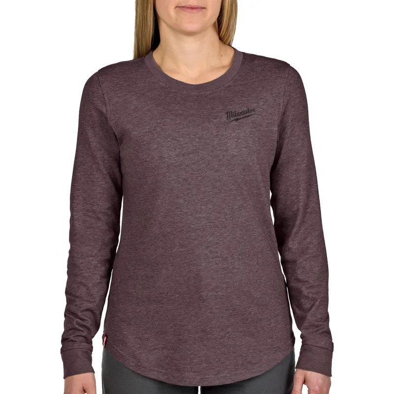 Milwaukee Women's FREEFLEX Hybrid Tee - Long Sleeve Purple L