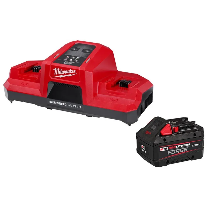 Milwaukee M18 FORGE 8.0 AND DBSC KIT with M18 18V Lithium-Ion REDLITHIUM FORGE XC 8.0 Ah Battery Pack