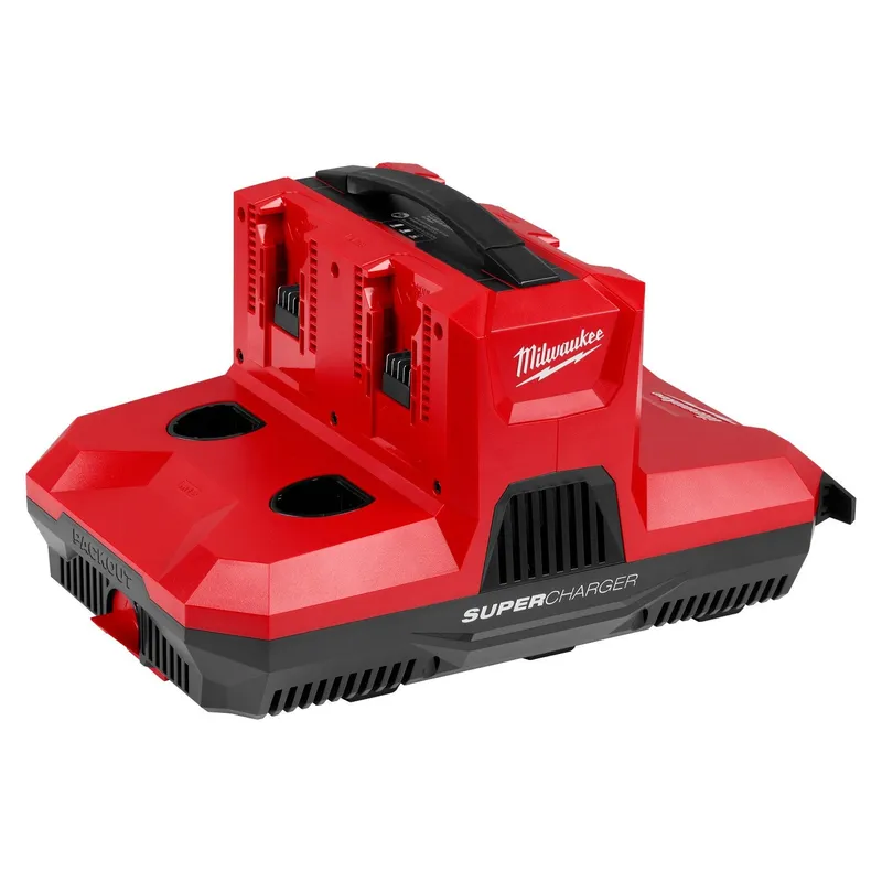Milwaukee M18 and M12 Four Bay Simultaneous Super Charger with PACKOUT Compatibility