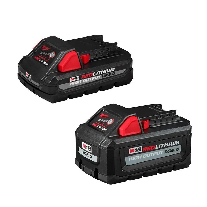 Milwaukee M18 REDLITHIUM HIGH OUTPUT (1) CP 3 Ah and (1) XC 6 Ah Batteries
