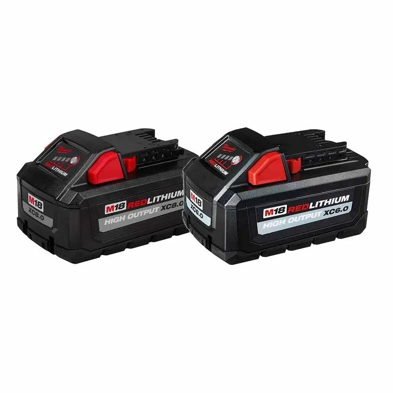 Milwaukee M18 18-Volt Lithium-Ion HIGH OUTPUT XC 8.0 Ah and 6.0 Ah Battery (2-Pack)