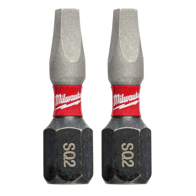 Milwaukee SHOCKWAVE 1" SQ2 Impact Bit 2PK