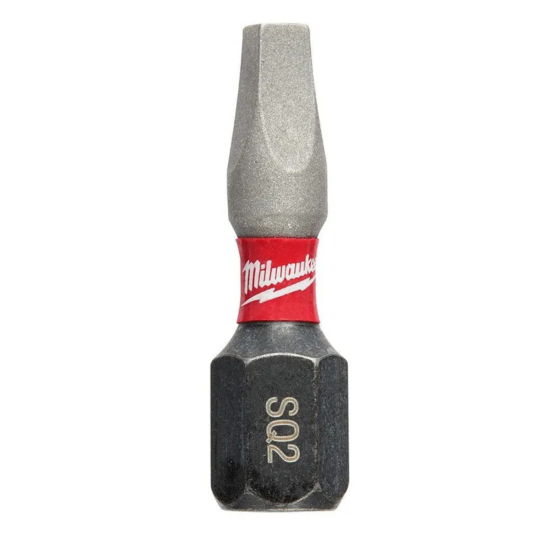 Milwaukee SHOCKWAVE Impact Square Recess #2 Insert Bits (25 Pack)