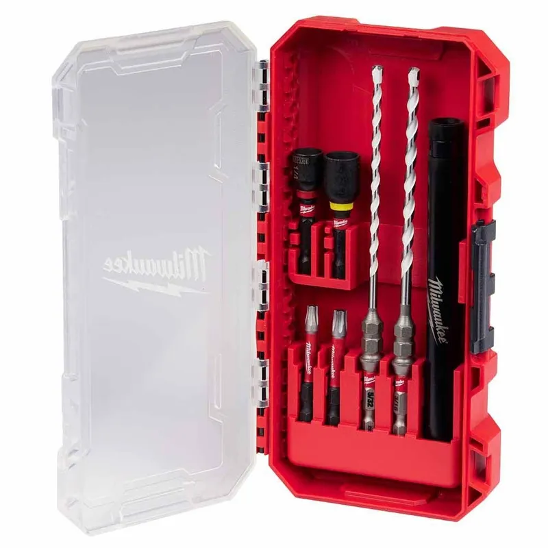 Milwaukee SHOCKWAVE Impact Duty Carbide Multi-Material Drill Bit Screw Install Set - 7PC
