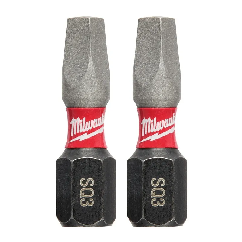 Milwaukee SHOCKWAVE 1" SQ3 Impact Bit 2PK