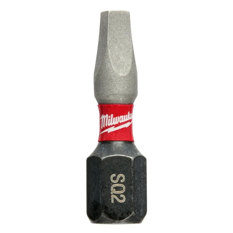 Milwaukee No 2 Square Recess Shockwave 2" Impact Duty Insert Bits (5 Pack)