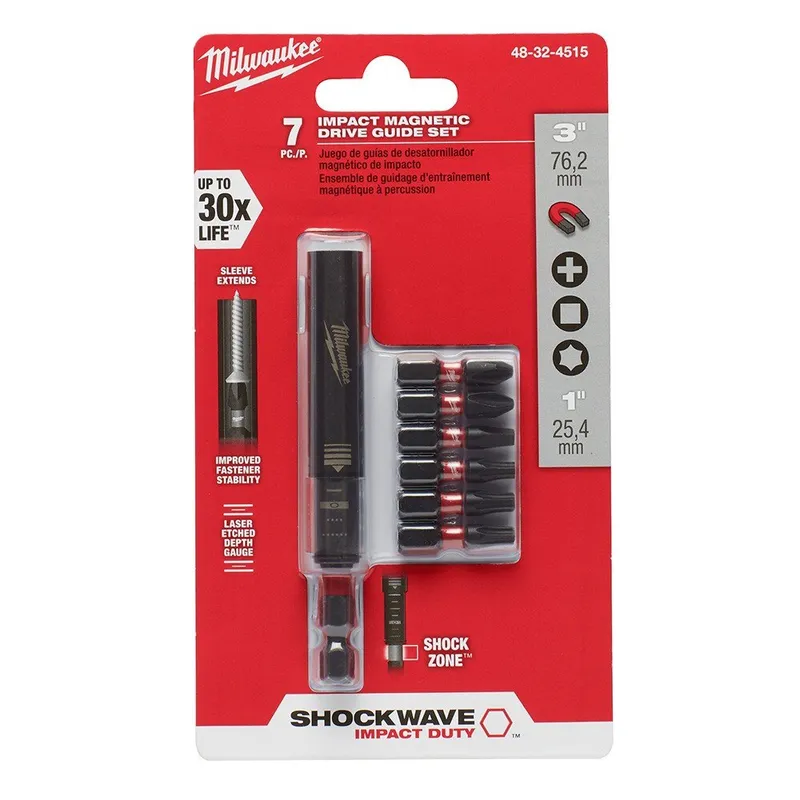 Milwaukee SHOCKWAVE 7PC Impact Magnetic Drive Guide Set