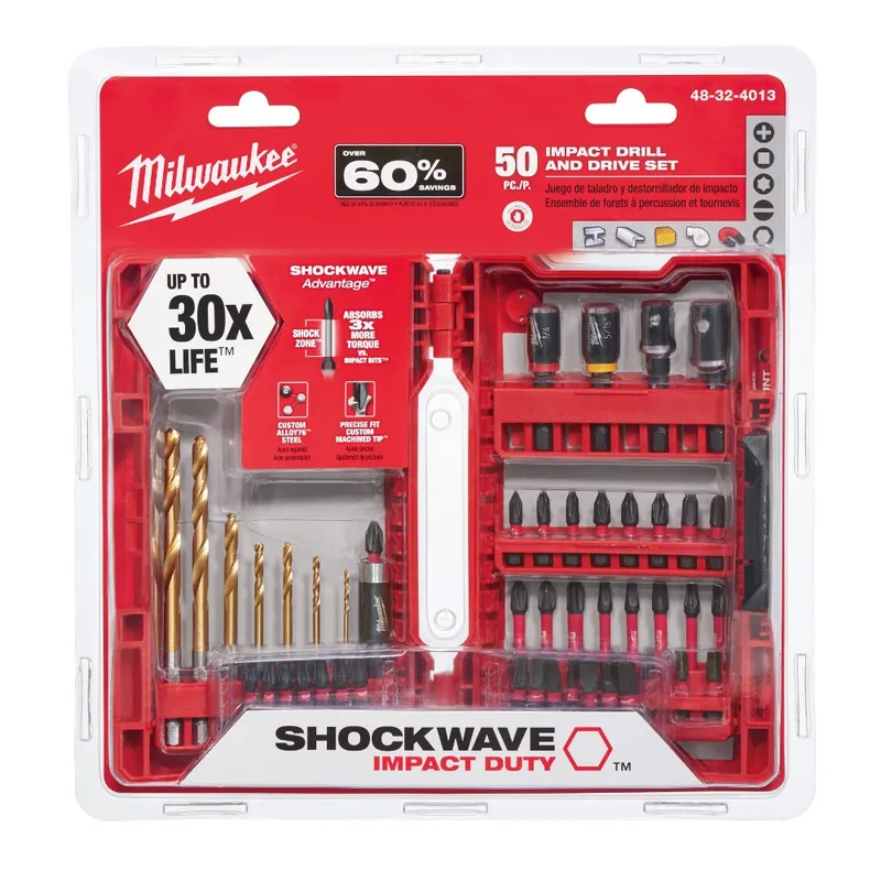 Milwaukee Shockwave Impact Duty Driver Bit Set 50 Piece