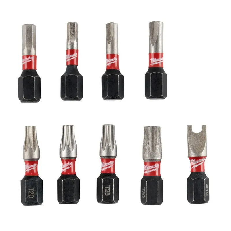 Milwaukee SHOCKWAVE 9PC 1" Security Impact Bit Set