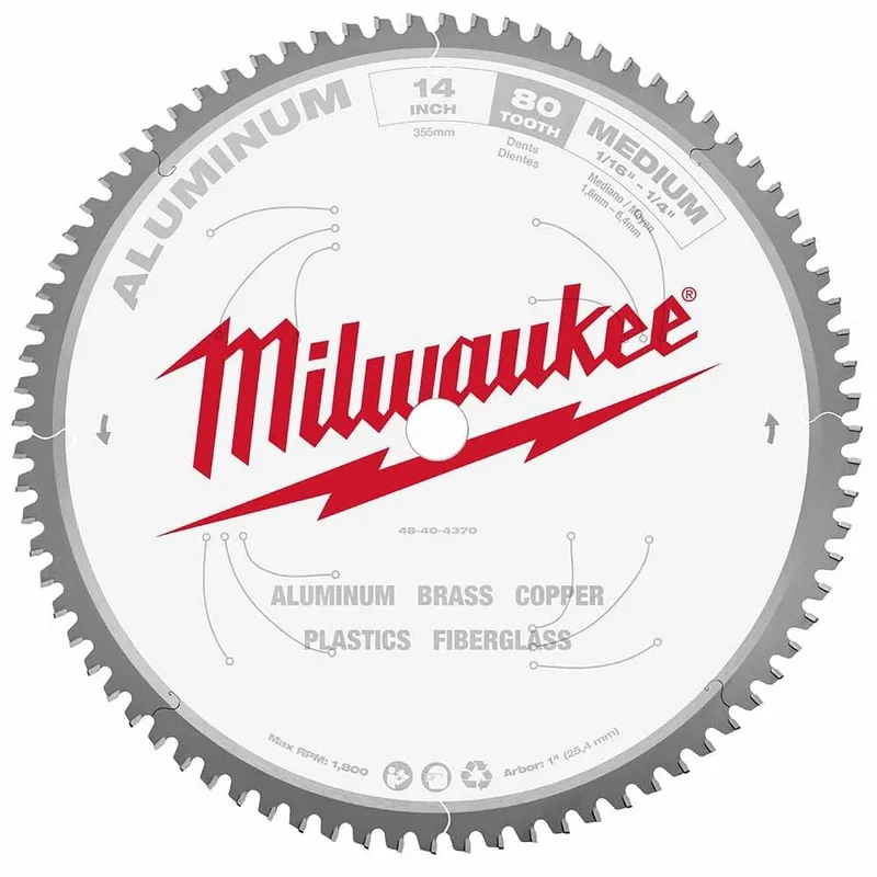 Milwaukee 14" 80T ALUMINUM CSB, 1"