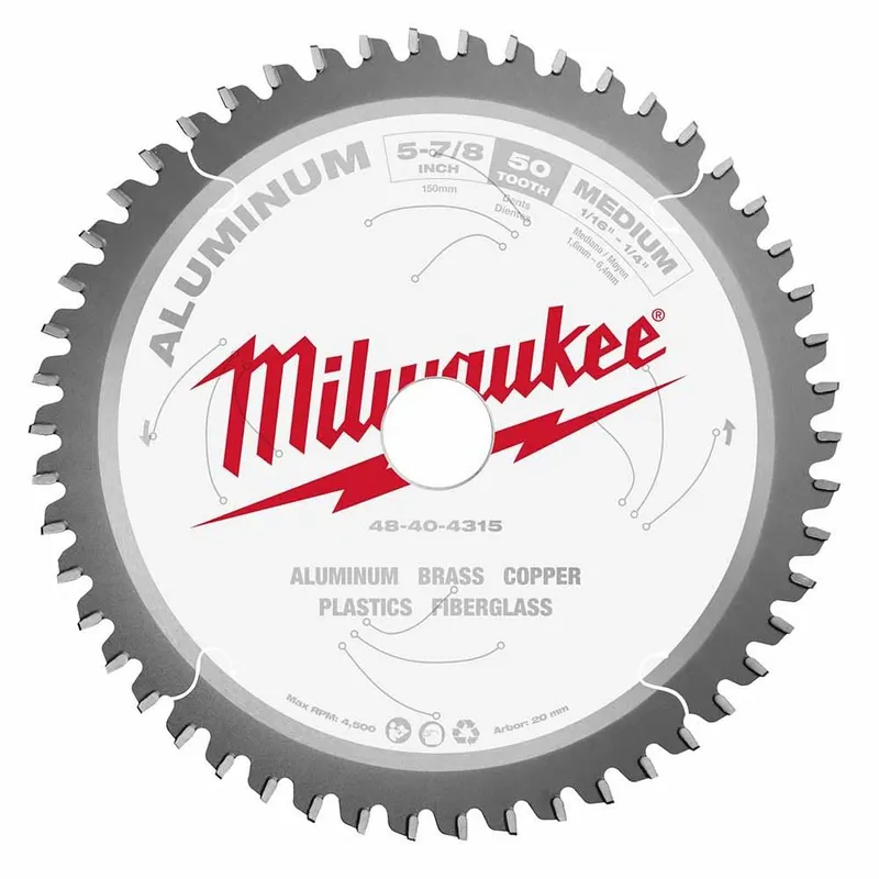 Milwaukee 5-7/8" 50T ALUMINUM CSB, 20MM