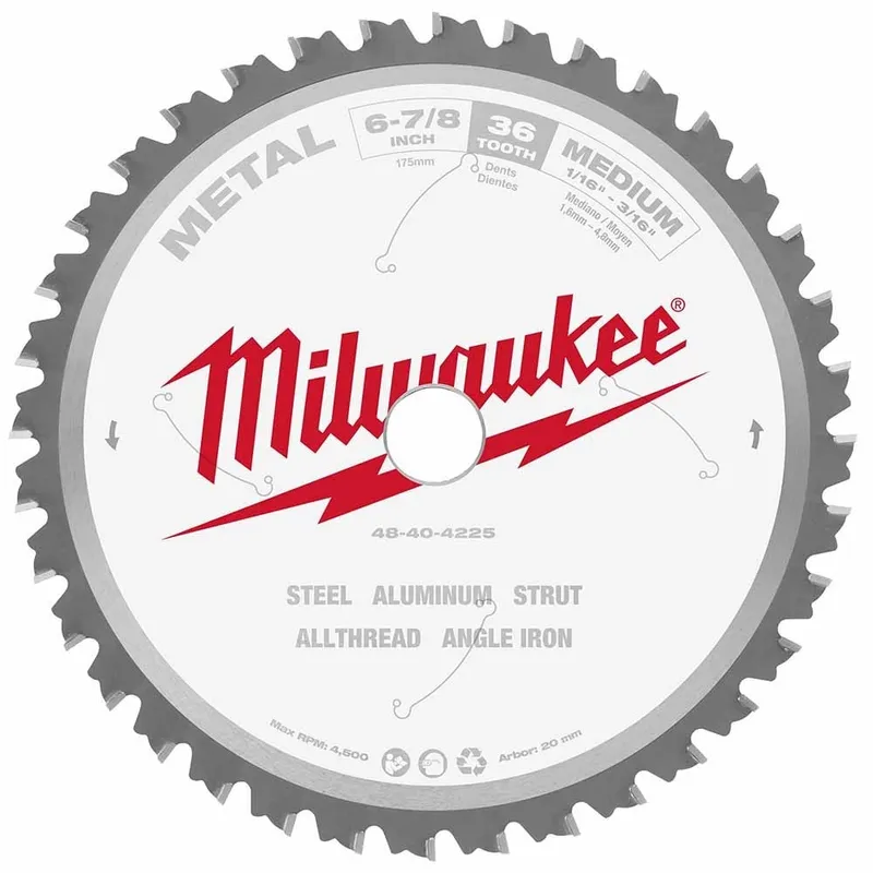 Milwaukee 6-7/8" 36T METAL CSB, 20MM