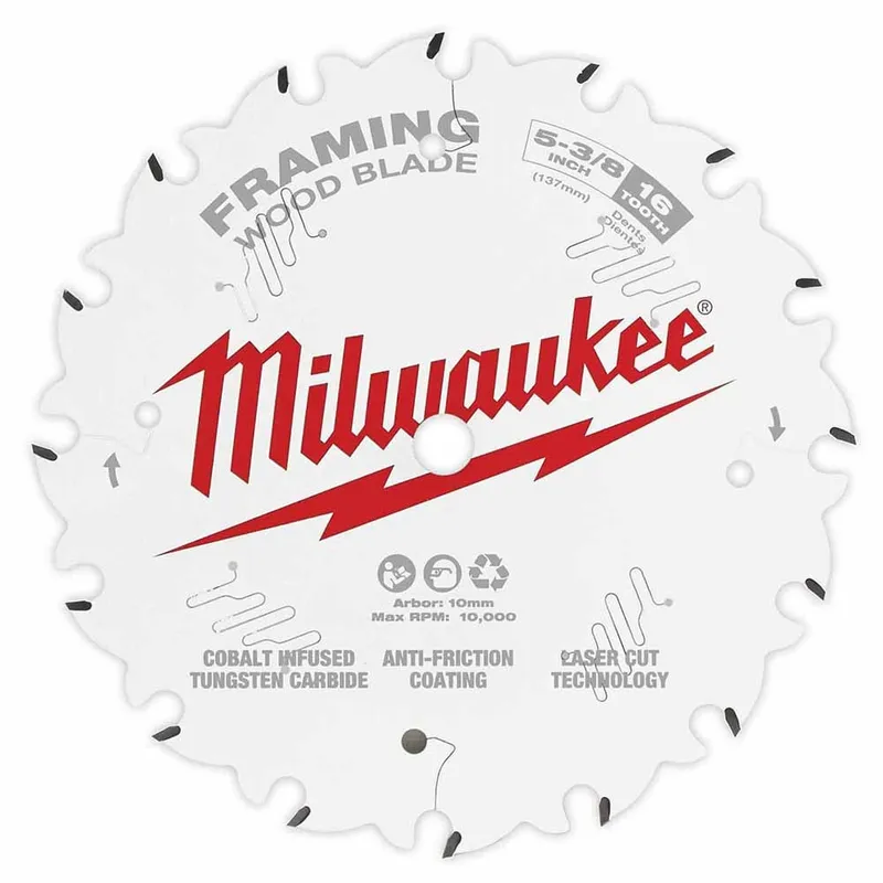 Milwaukee 5-3/8" 16T Framing Circular Saw Blade