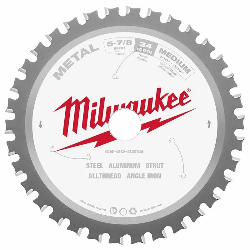 Milwaukee 5-7/8" 34T Metal Circular Saw Blade 20MM