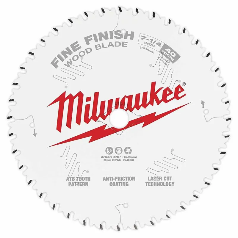 Milwaukee 7-1/4" 40T Fine Finish Circular Saw Blade