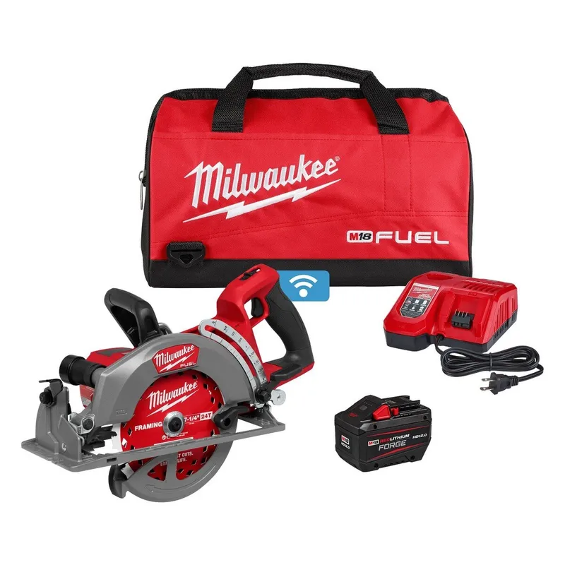 Milwaukee M18 FUEL 7-1/4" Rear Handle Circular Saw Kit with ONE-KEY (12.0Ah Battery)