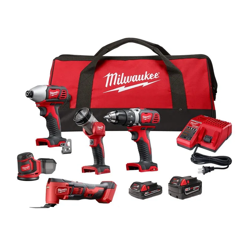 Milwaukee M18 18V Lithium-Ion Cordless 5 Piece Combo Kit