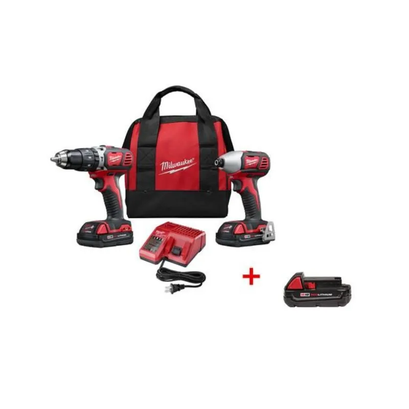 Milwaukee M18 18V Cordless Lithium-Ion 2-Tool Drill/Driver Combo Kit