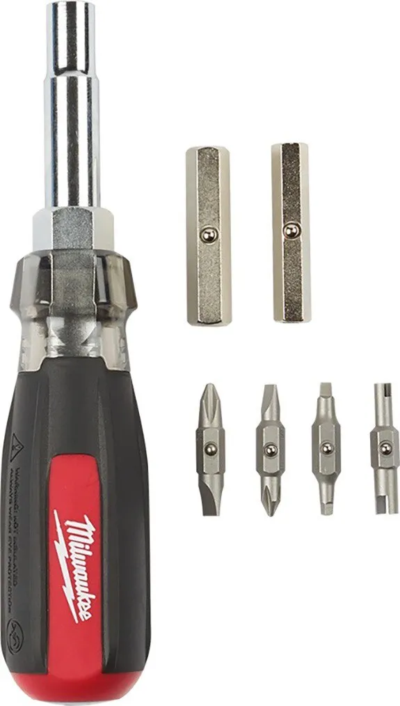 Milwaukee 13-in-1 Cushion Grip Screwdriver with Schrader Bit