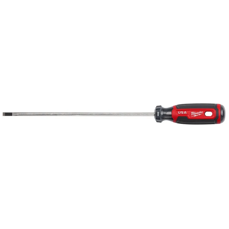 Milwaukee 3/16" Cabinet 8" Cushion Grip Screwdriver (USA)