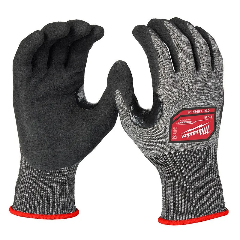 Milwaukee Cut Level 5 High-Dexterity Nitrile Dipped Gloves - S