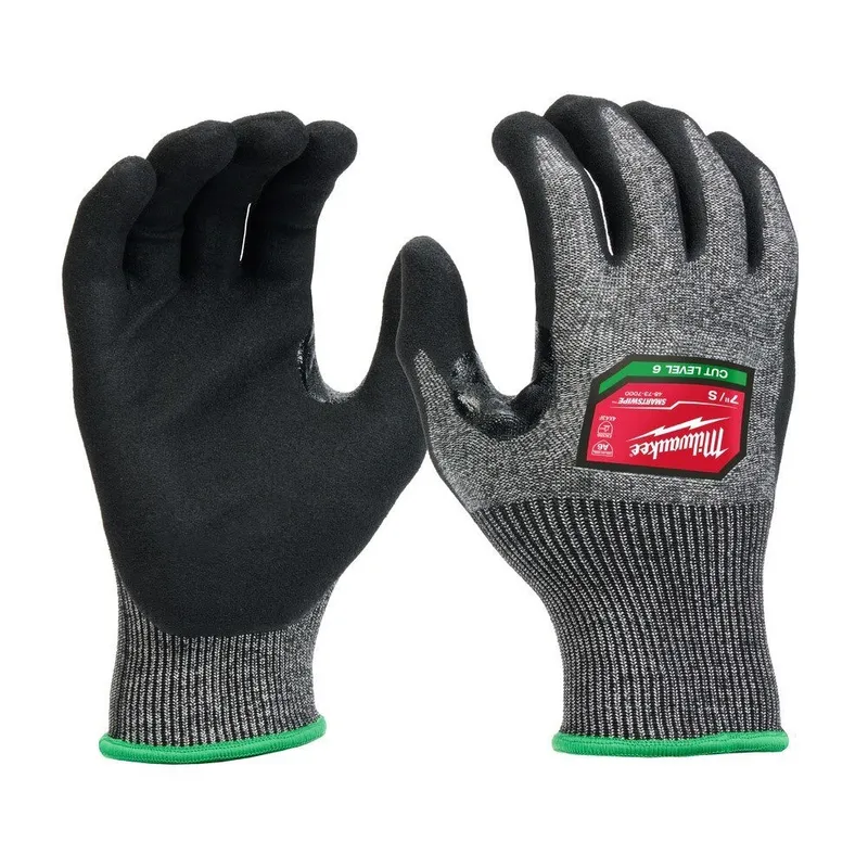 Milwaukee 12 Pair Cut Level 6 High-Dexterity Nitrile Dipped Gloves - S