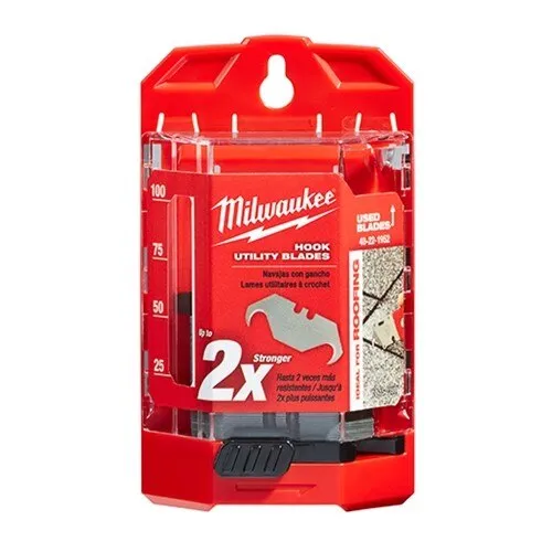Milwaukee 50Pc Hook Utility Knife Blades w/ Dispenser