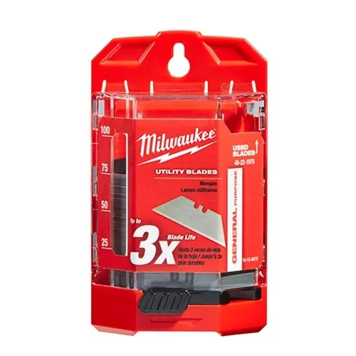 Milwaukee 75Pc General Purpose Utility Blades w/ Dispenser