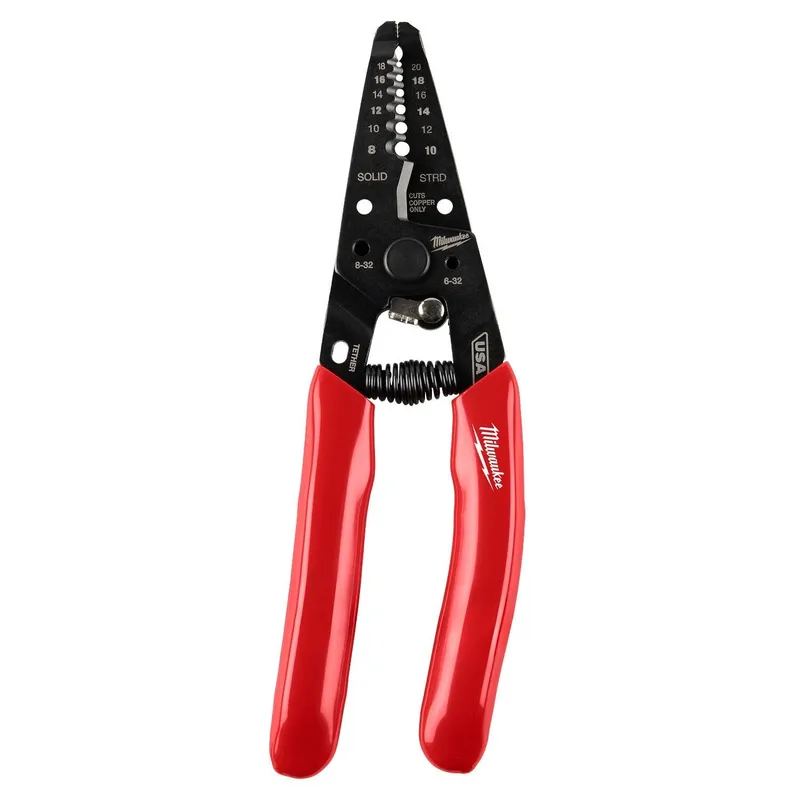 Milwaukee 8-20 AWG Dipped Grip Wire Stripper and Cutter Made in USA