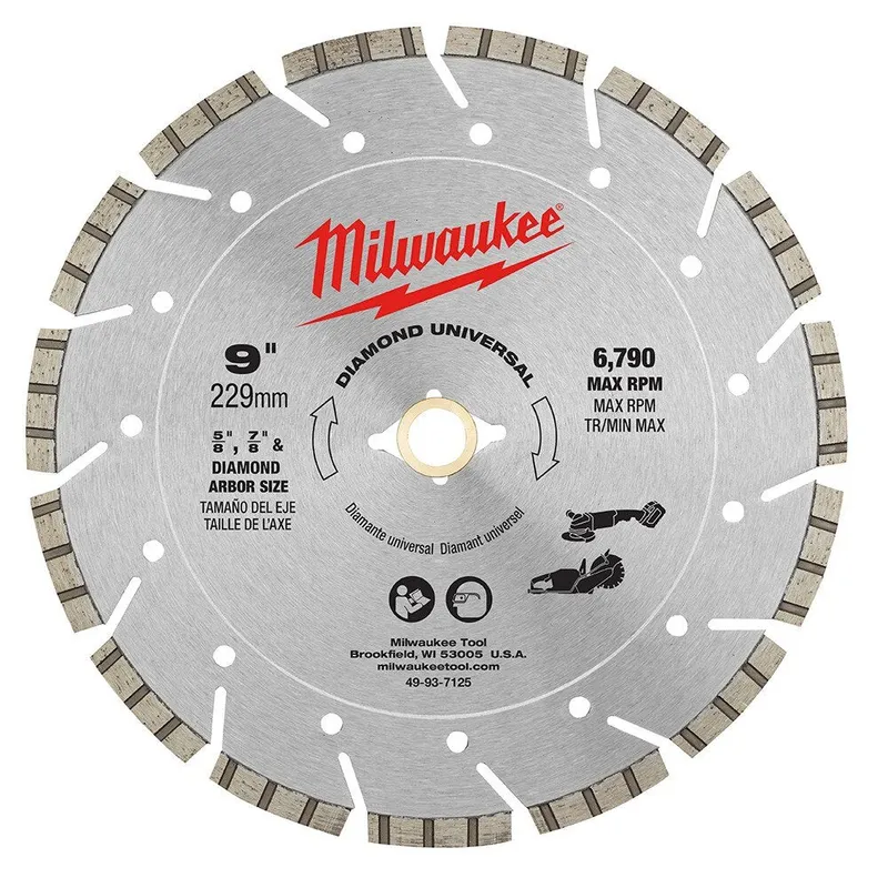Milwaukee 9" DIAMOND UNIVERSAL SEGMENTED BLADE