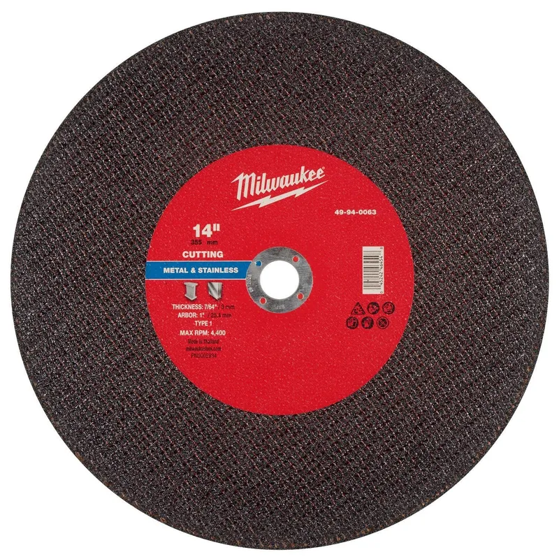 Milwaukee 14 in. x 7/64 in. x 1 in. Metal Cut Off Wheel Type 1 (10 Pack)