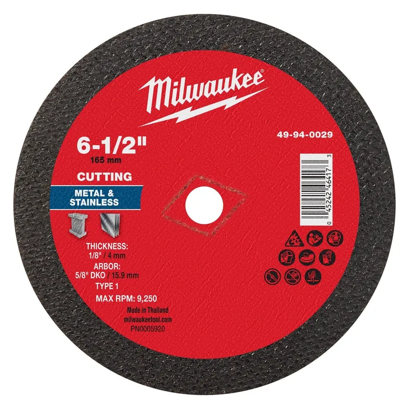 Milwaukee 6-1/2 in. Type 1 DKO Metal Cut Off Wheel for Metal and Stainless Steel (10 Pack)