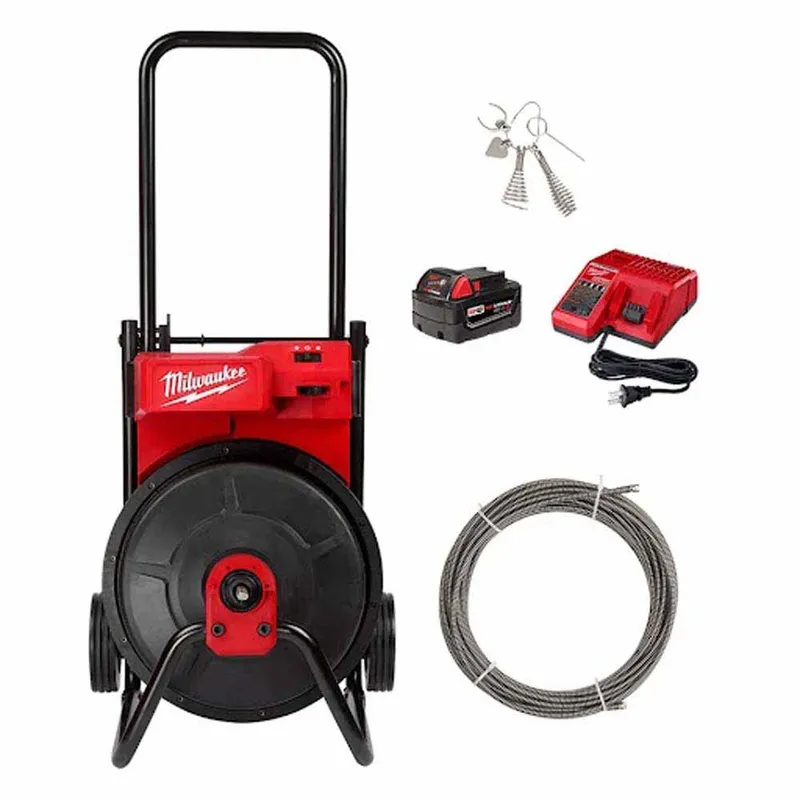 Milwaukee M18 Drum Machine for 3/8"-1/2" Cable