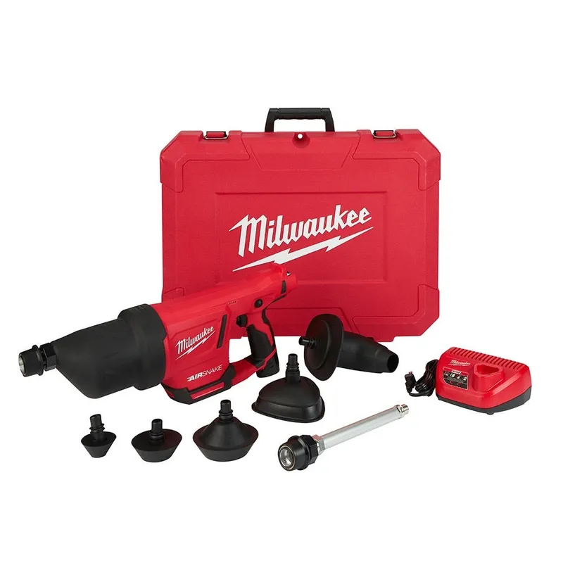 Milwaukee M12 AirSnake Drain Cleaner Air Gun Kit-B