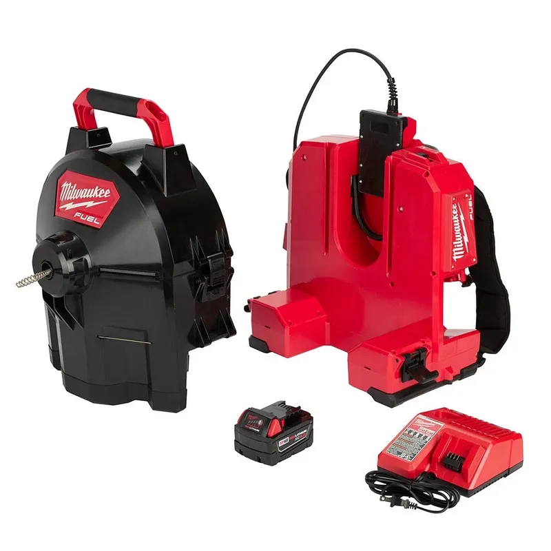 Milwaukee M18 Fuel Switch Pack Sectional Drum System Drain Cleaner Kit-A