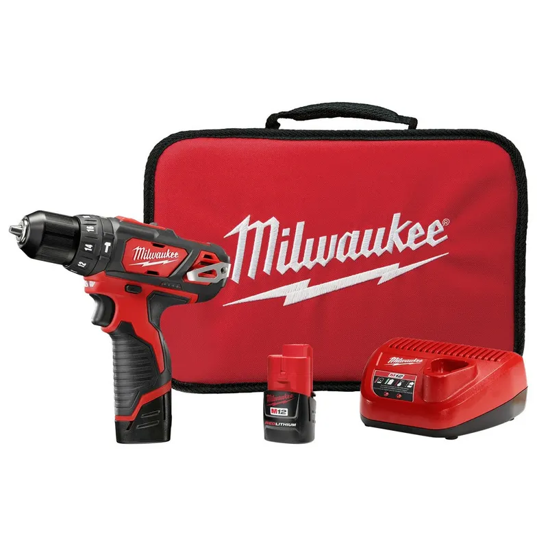 Milwaukee M12 3/8” Hmr Drill/Driver Kit