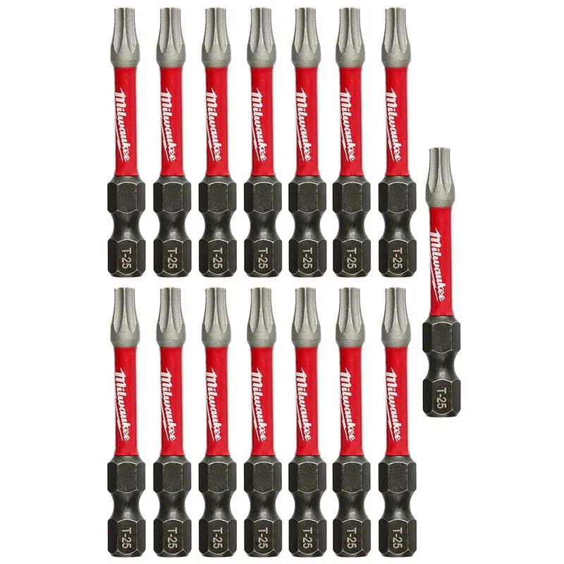 Milwaukee SHOCKWAVE 2 in. Impact T25 Power Bits (15 Pack)