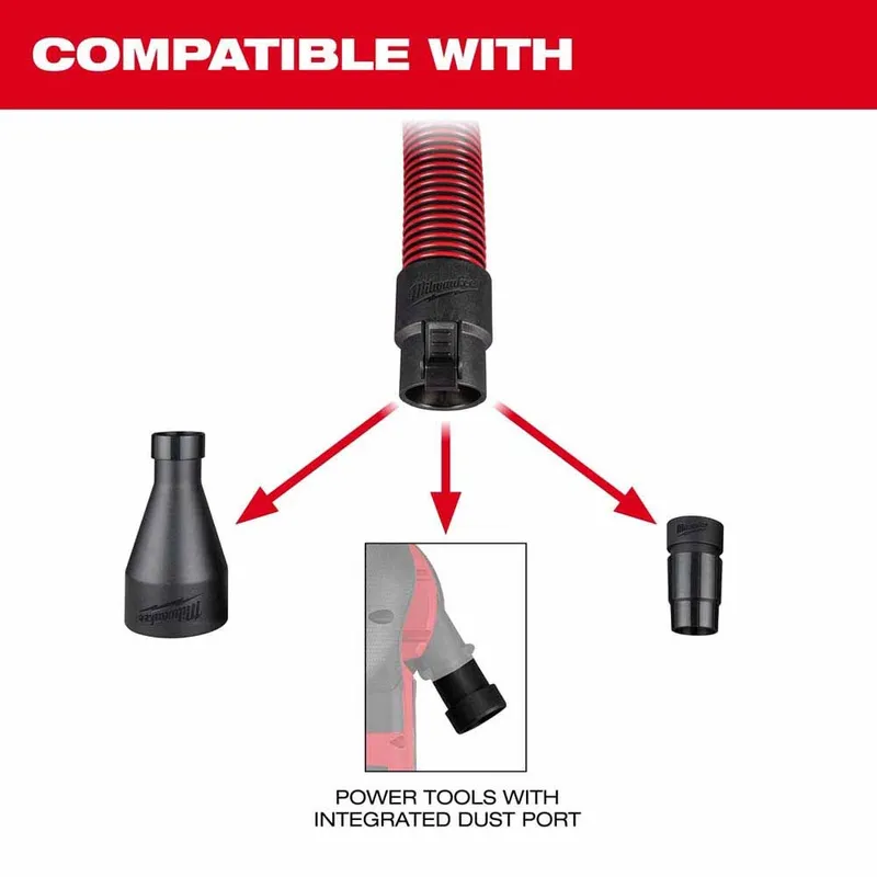 Milwaukee 20' Accessory Hose for M18 FUEL 9 Gallon Dual Battery Dust Extractor