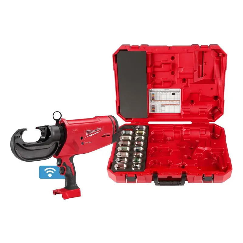 Milwaukee M18 FORCE LOGIC 750 MCM Crimper with #6 - 750 MCM Copper Dies
