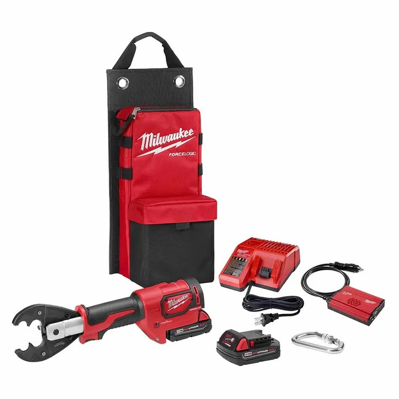 Milwaukee M18 Force Logic 6T Utility Crimping Kit With D3 Grooves And Fixed O Die
