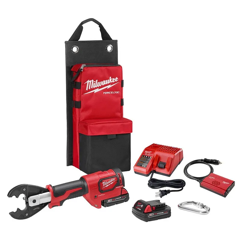 Milwaukee M18 Force Logic 6T Utility Crimping Kit With D3 Grooves and Fixed Bg Die