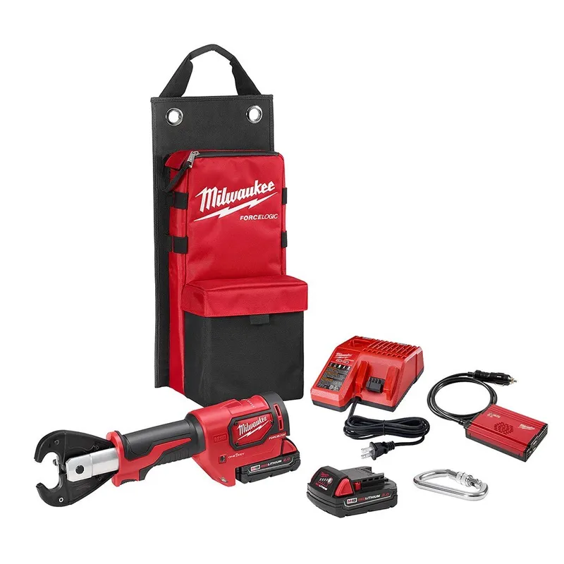 Milwaukee M18 Force Logic 6T Utility Crimping Kit With D3 Grooves "Snub Nose"