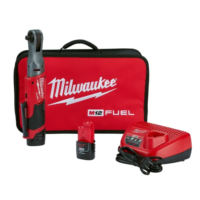 Milwaukee M12 FUEL 3/8" Ratchet 2 Battery Kit