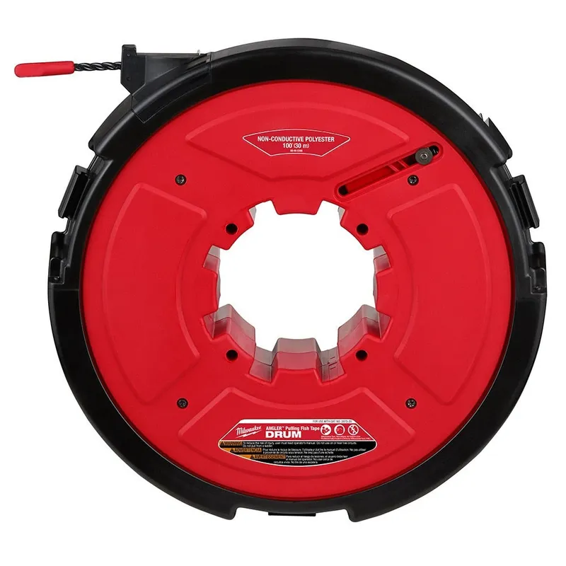 M18 ANGLER 100FT POLY FISH TAPE DRUM