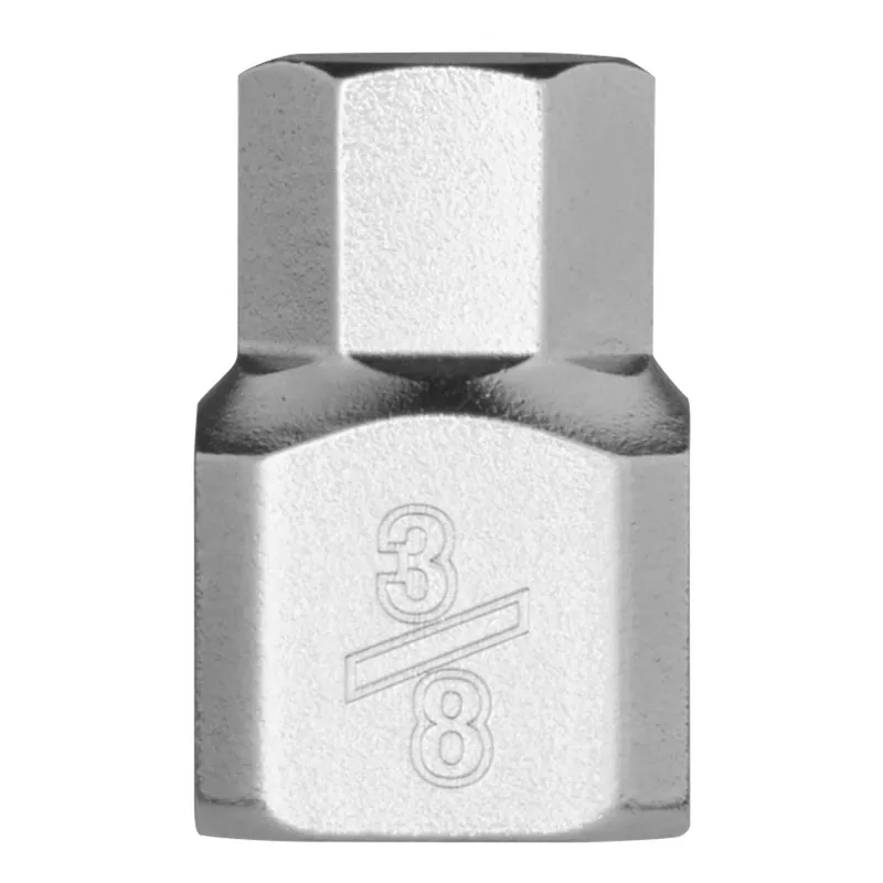Milwaukee Low-Profile Hex Bit Socket, 1/4 in. Drive, 3/8 in. Size with Anti-Roll Wrench-Ready Flats