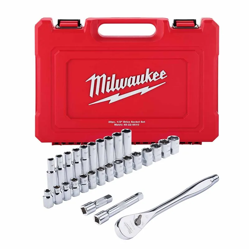 Milwaukee 28 pc 1/2" Socket Wrench Set – Metric