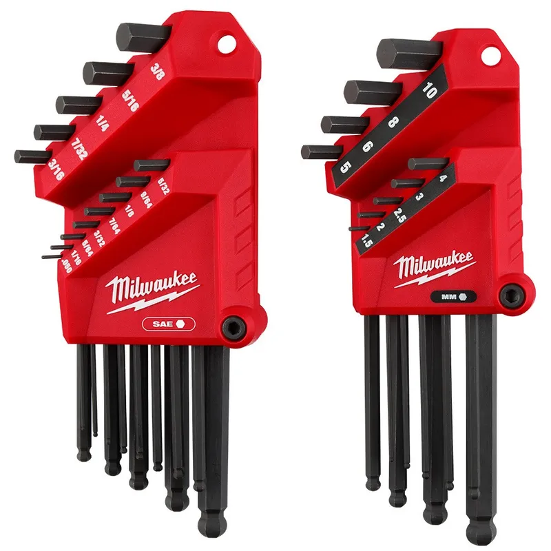 Milwaukee 22-Key Ball End L-Key Set - SAE/Metric