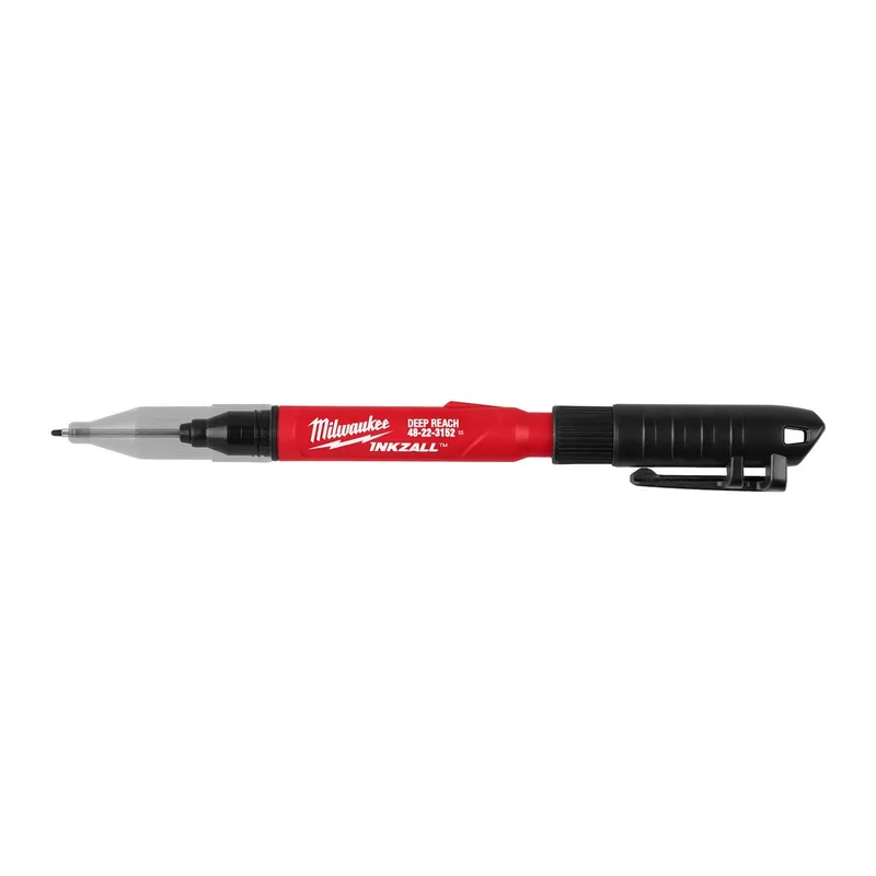 Milwaukee INKZALL 2IN1 Deep Reach Ultra Fine Point Black Jobsite Marker