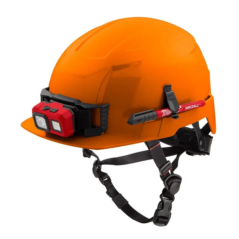 Milwaukee BOLT Orange Front Brim Safety Helmet (USA) - Type 2, Class E, Non-Vented