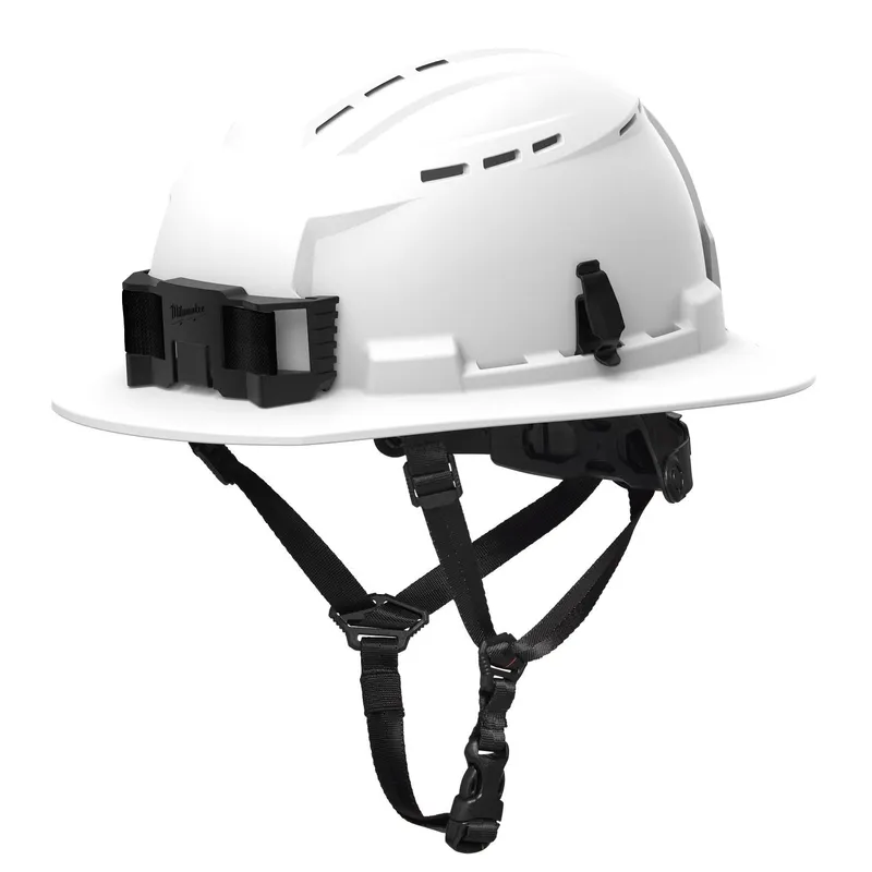 Milwaukee BOLT White Full Brim Vented Safety Helmet – Type 2, Class C